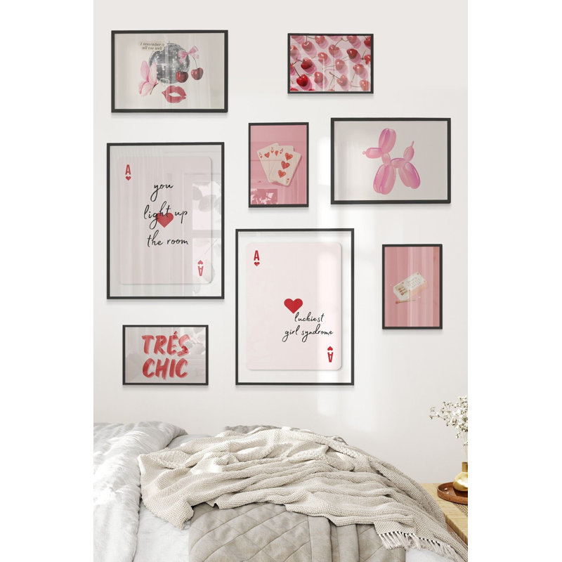 Tableau décoratif encadré (8 pièces), Noir