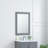 Bernharda 22 in. W x 32 in. H Modern & Contemporary Rectangular Framed Surface-Mount Bathroom Vanity Mirror in Charcoal Gray-1368959435-1368959445
