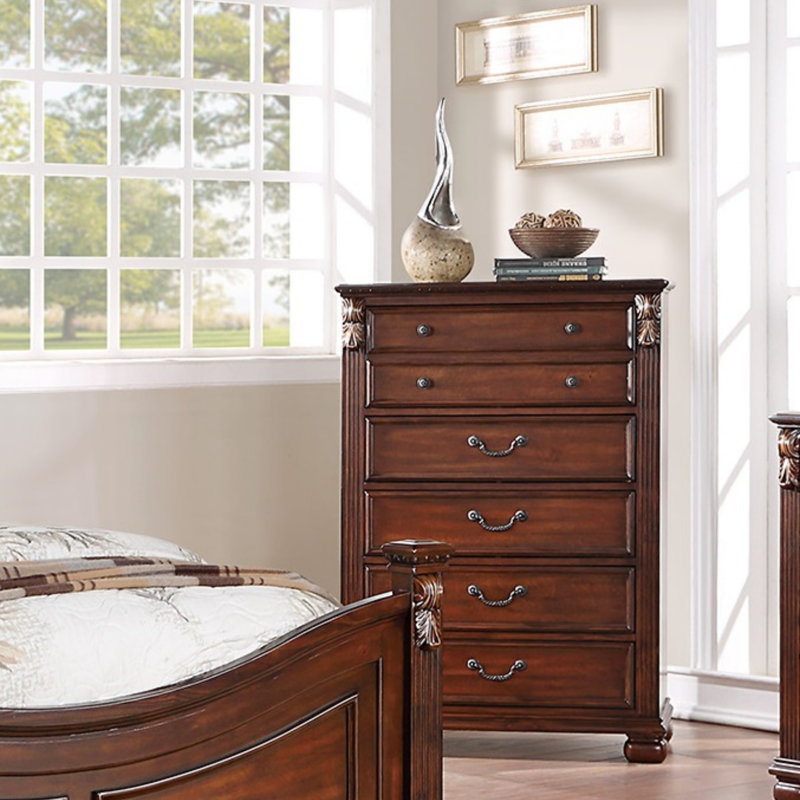 Commode de style chambre à coucher avec commode 1 pièce, Cerisier