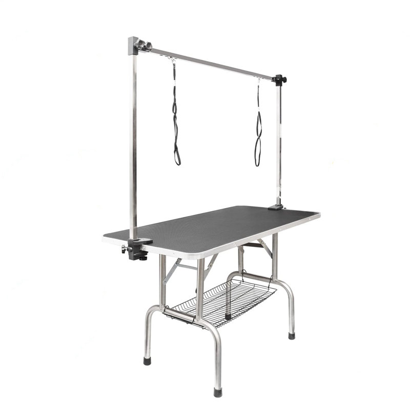 Adjustable Pet Grooming Tables, Black, 64" H x 46'' W x 24" D