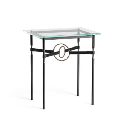 Equus Glass Top Side Table