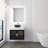 Modern Luxury Wall-mounted Vanity With 30" Solid Surface Top And Round Glass Vessel Sink-103232895