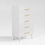 Ensemble de meubles de chambre à coucher 5 pièces avec cadre de lit plateforme tapissier, 2 tables de chevet, commode 6 tiroirs et commode 5 tiroirs-121249845-121427233