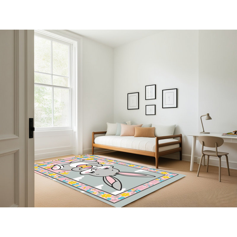 The Holiday Aisle® Easter Spring Holiday Rug, Rectangle 2' x 3'