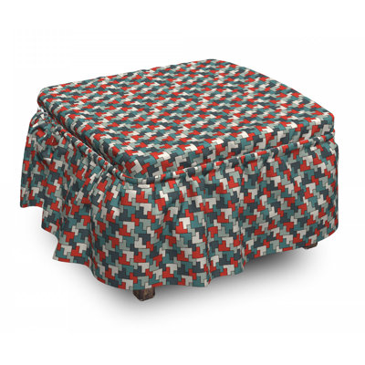 Box Cushion Ottoman Slipcover
