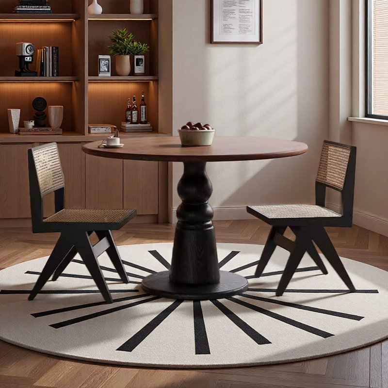 Drumnahoe, H 29,5 po x l 39,4 po x P 39,4 po, 7 pièces : table, 6 chaises, Brun