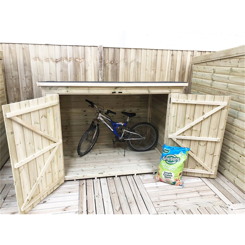 Kalup 7 ft. W x 4 ft. D Solid Wood Garden Shed