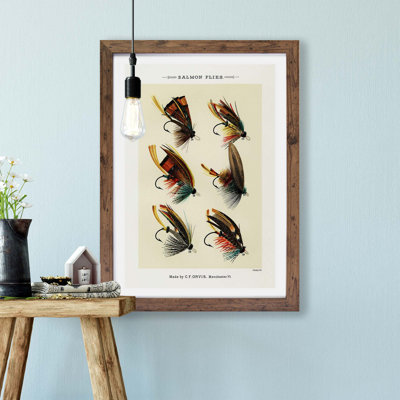 Salmon Fishing Flies by Mary Orvis Marbury - Single Picture Frame Painting