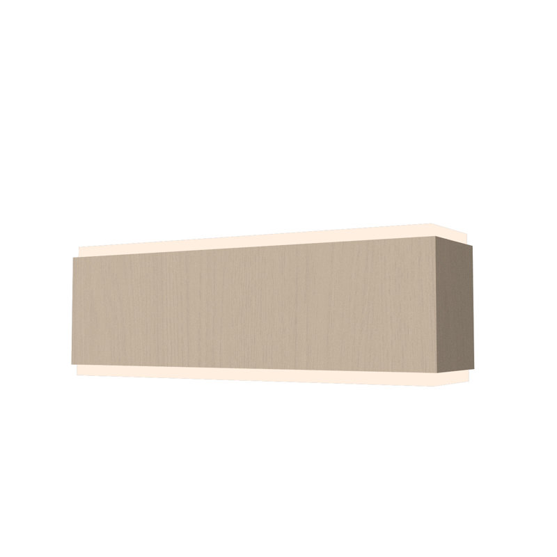 1 - Light LED Flush Mounted Sconce, Organic Cappuccino