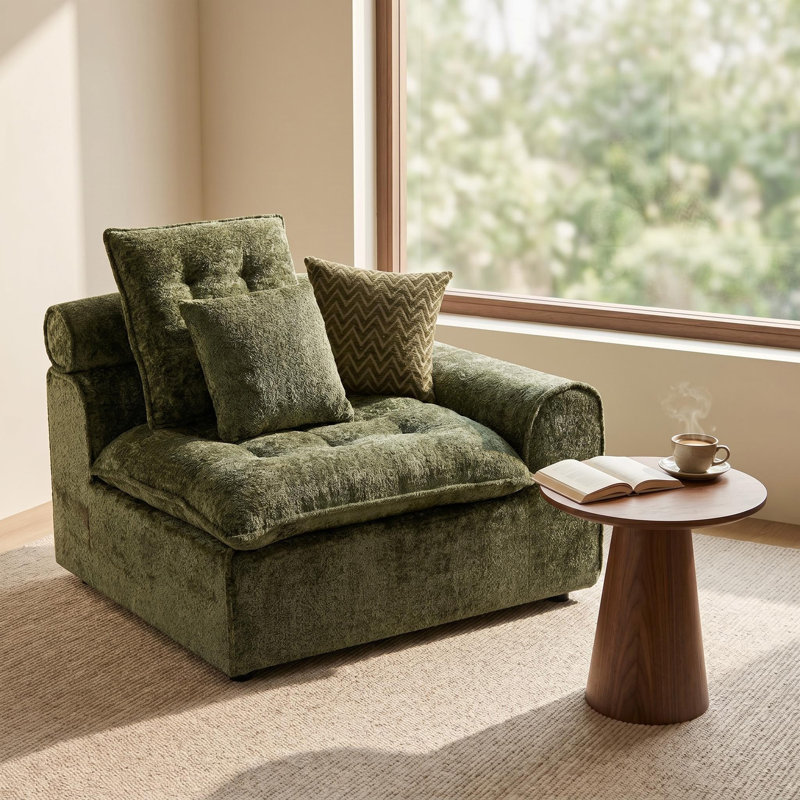 Siège avec accoudoir droit, Green Boucle