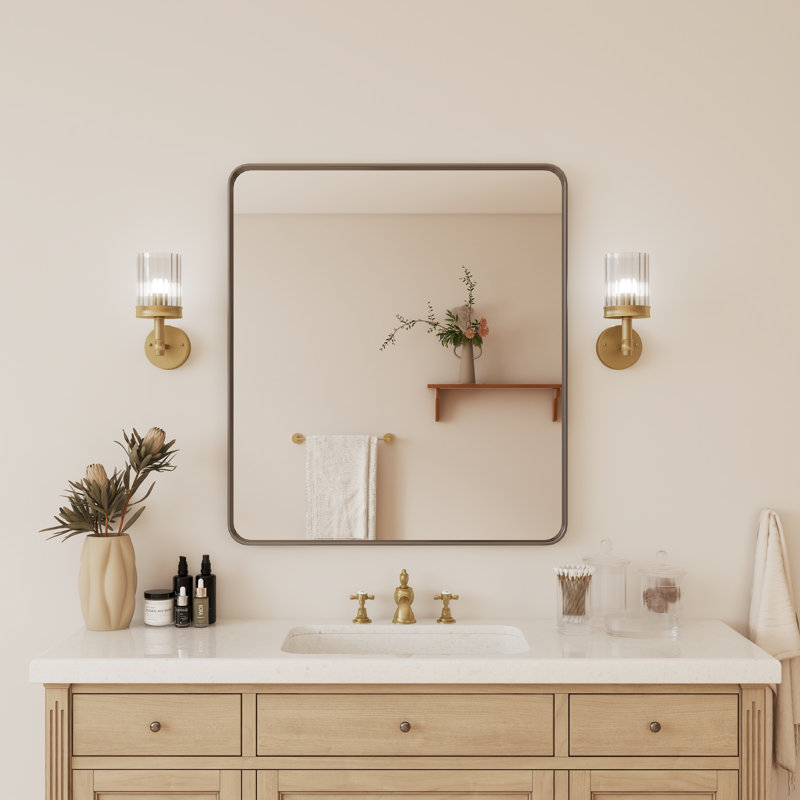 Miroir de salle de bain sur mesure, 36 po x 32 po