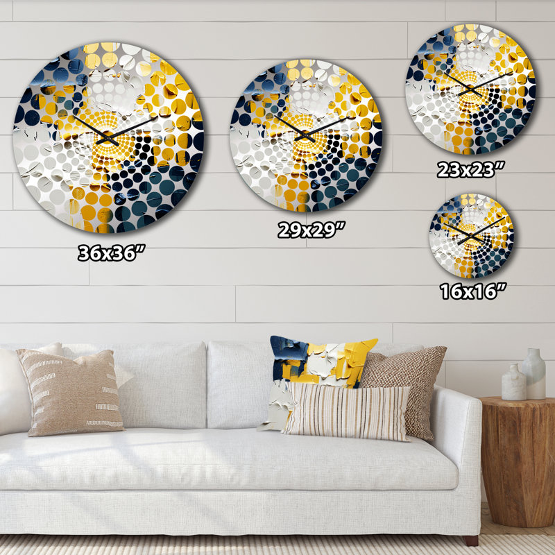 Annaly - Horloge murale peinture abstraite, Petit