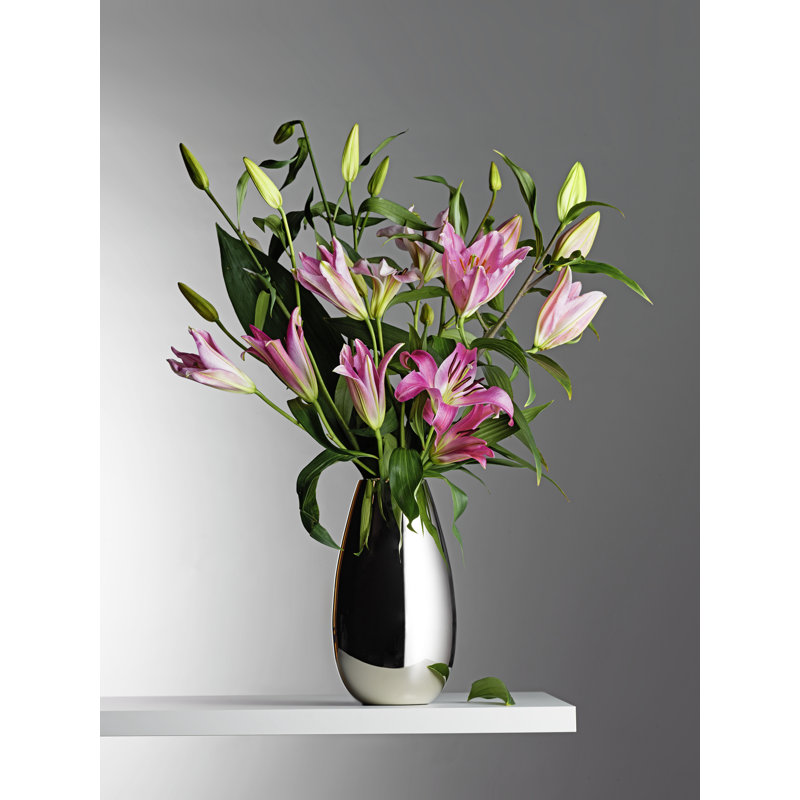Anais Vase Handmade Metal Table Vase, 24cm H x 20cm W x 24cm D