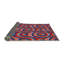 Tapis rouge/noir tissé à la machine-726112136