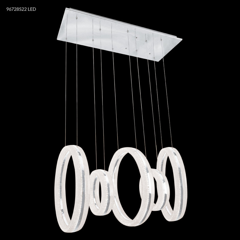 Crystal Ice 5 - Light LED Pendant