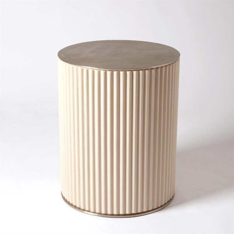 Table d'appoint Camille, Blanc, Blanc