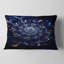 Coussin décoratif à imprimé floral bleu-30423570-89151701