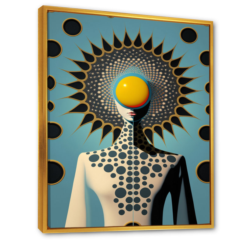 «Golden Consciousness Woman II», reproduction sur toile, H 32 po x l 24 po x P 1 po, Toile avec cadre flottant or