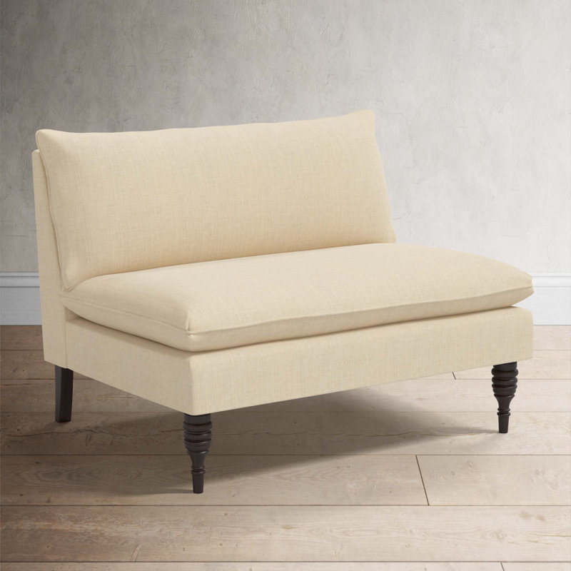 Varick Upholstered 47'' Settee, Classic Linen Linen