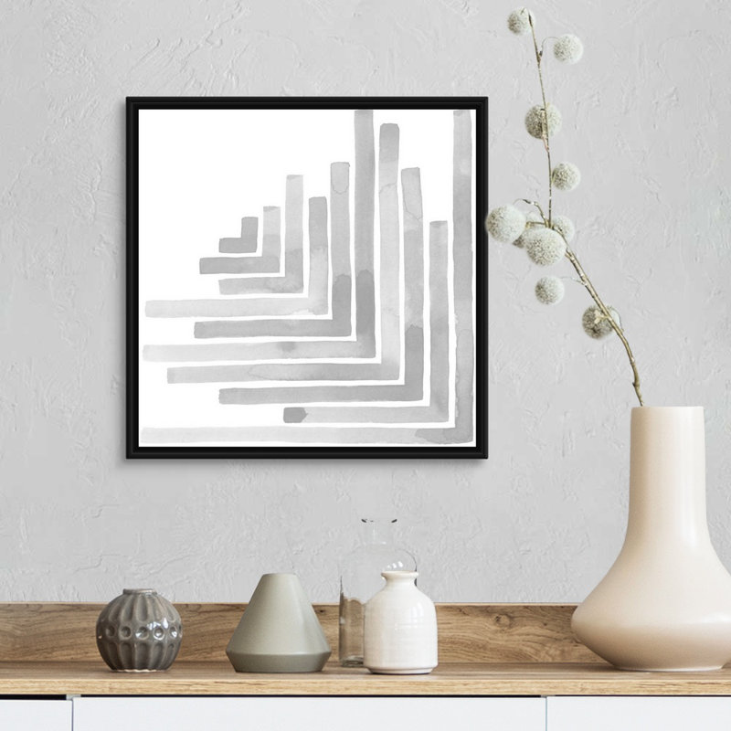 «Mute Eccentricities VI» par Grace Popp - reproduction d'art, H 18 po x l 18 po x P 1,75 po, Toile avec cadre noir