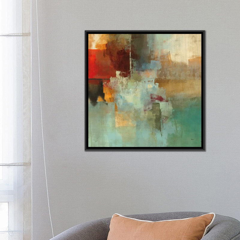 « big city i », impression sur toile, H 18 po x l 18 po x P 1,5 po, Toile avec cadre noir, Pas de tapis