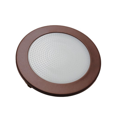 4 In. Oil-Rubbed Bronze Recessed Shower Trim With Albalite Glass Lens