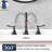 Oil Rubbed Bronze 8 Inch Bathroom Sink Faucet - 3 Hole 360 Swivel Spout, 2 Lavatory With Pop Up Drain And Water Supply Hoses 8" Widespread In &-124242057