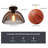 1-Light 11.81" Industrial Metal Dimmable Flush Mount