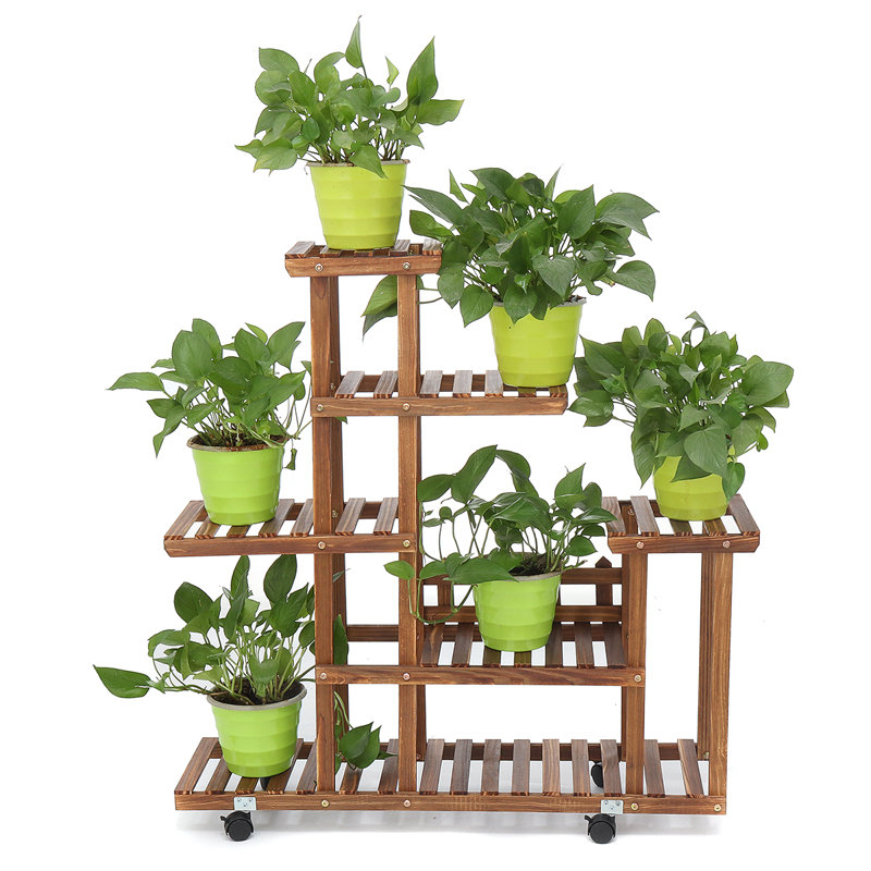 Support à plantes de jardin en bois pour patio barbli