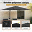Garden Parasol with LED Strip Lights Manual Polyester and Steel Solar-1547198602-1547198604