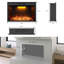 Chaufferette électrique encastrable avec son de craquement de feu réaliste, modes de flammes à DEL multiples, télécommande, protection contre la surchauffe, 750 / 1500w
