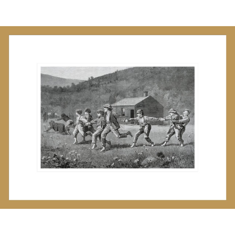 «Snap-the-Whip» par Harper's Weekly, 20 septembre 1873, par Winslow Homer, impression giclée encadrée
