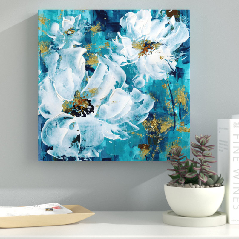 « fleurs ii », impression verticale sur toile tendue