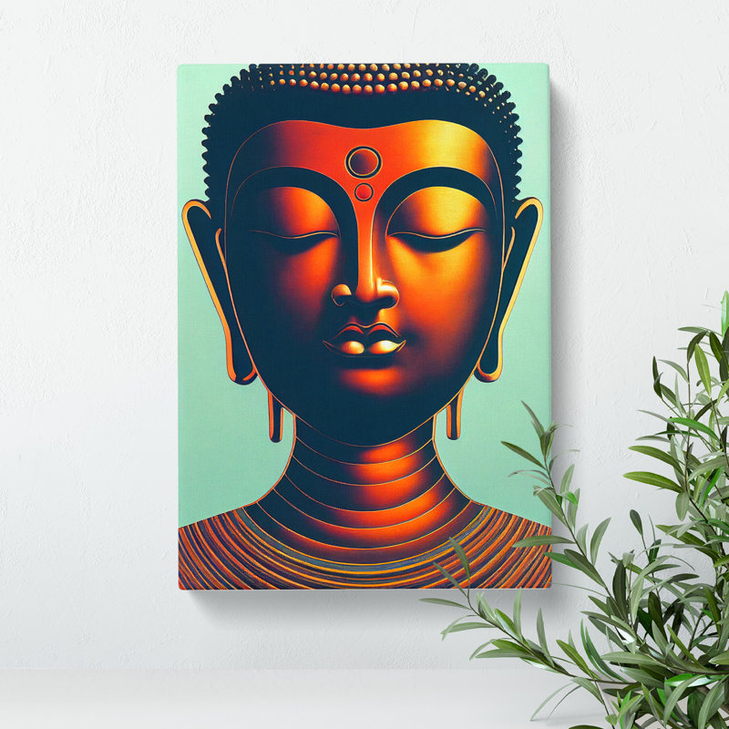 Enigmatic Buddha - Wrapped Canvas, 50cm H x 35cm W