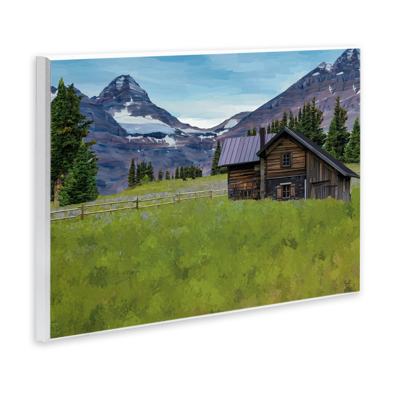 "Cabin on Ranch", art mural sur toile par Renel Peters, H 13 po x l 19 po
