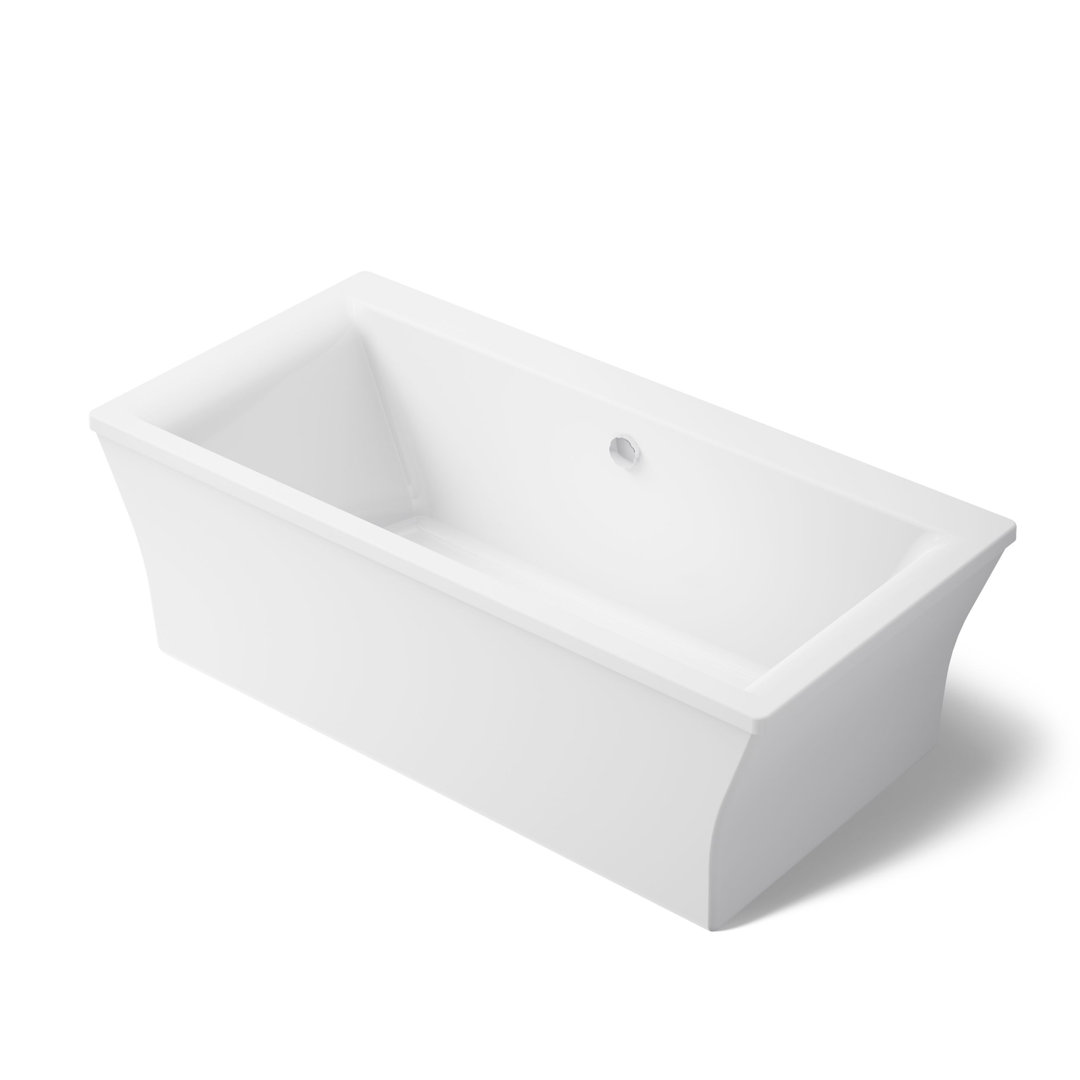 Stargaze 72" x 36" Freestanding Soaking Bathtub with Fluted Shroud, 16" Depth Kohler 