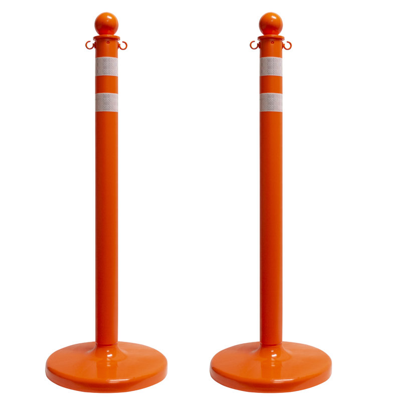 Poteaux de poteaux réfléchissants, Orange sécurité