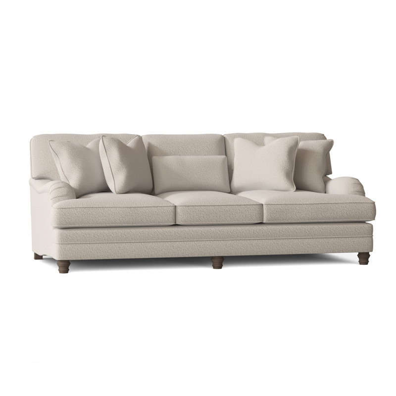 Tarleton Upholstered 86.5'' Sofa, Aged Gray, Cream Boucle 1146-002
