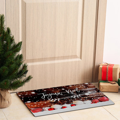 Tapis imprimé en caoutchouc (Joyeux Noël)
