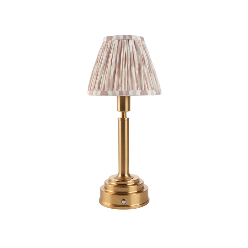 Upton Rechargeable Metal Table Lamp, Neutral Beige