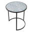Ensemble de 2 tables de bout rondes, tables d'appoint empilables avec structure en métal robuste pour les petits espaces, le salon et le bureau