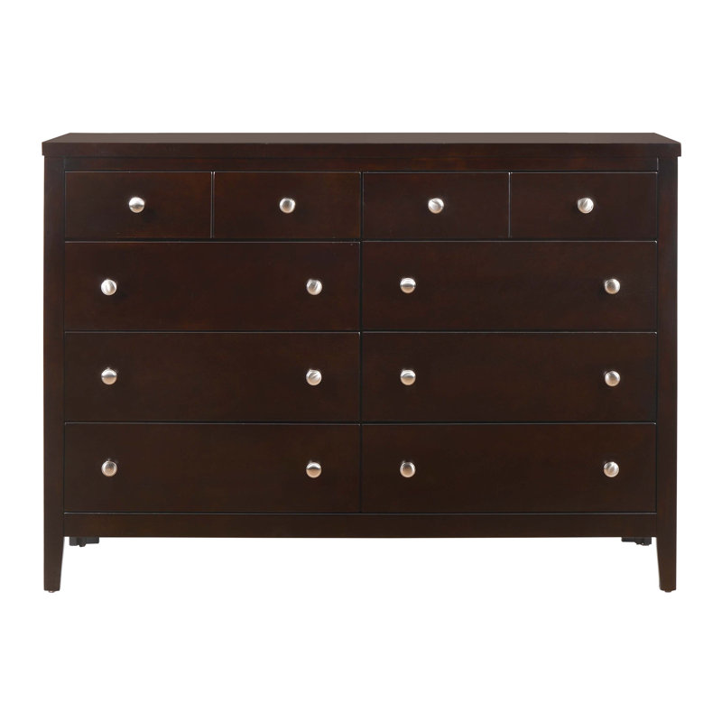 55.5 " W 8 - Drawer Dresser, Cherry