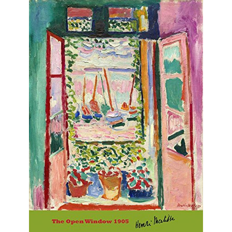 La fenêtre ouverte 1905 par Henri Matisse-reproduction d’art sur papier, H 19 po x l 13 po x P 0,1 po, Papier non encadré