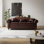 Canapé Chesterfield en similicuir - conception capitonnée classique avec rangement caché