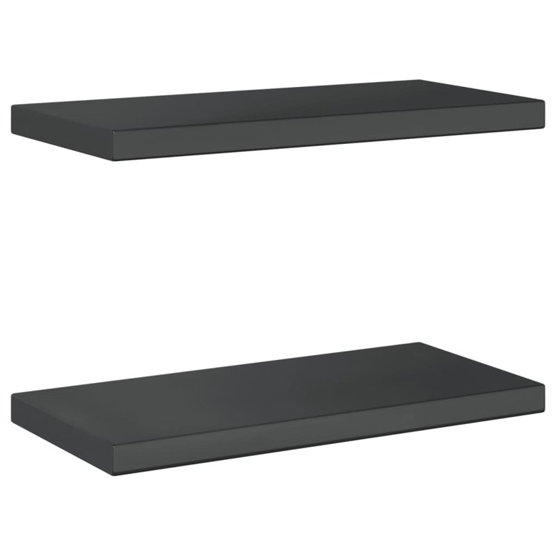 Roheel Stainless Steel Bracket Shelf, 3cm H x 50cm W x 23.5cm, Black