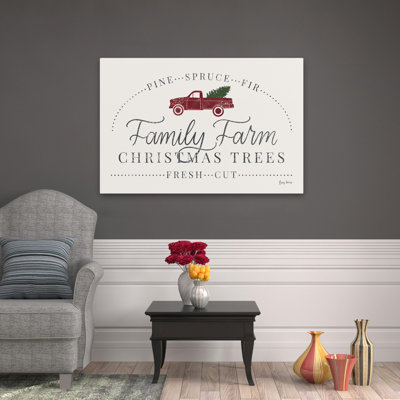 «Vintage Christmas VII - Christmas Christmas Trees Cursive Farm Farm Art»