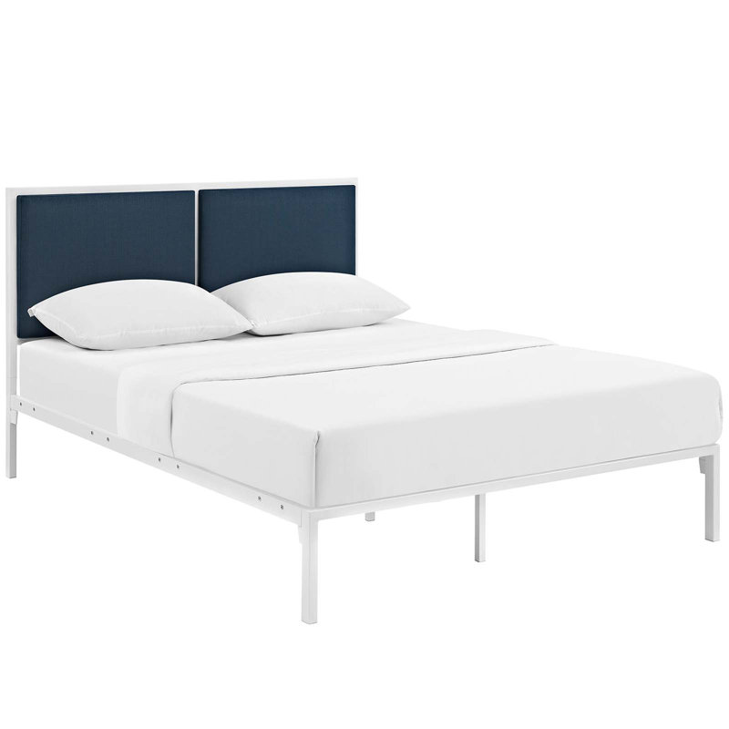 Lit plateforme Modway Della, Très grand, Blanc, Azure