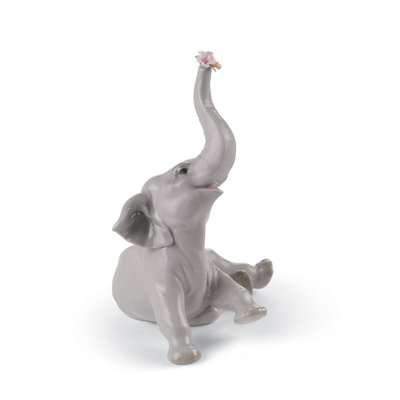 Baby Elephant with Flower Figurine -  Lladro, 01008491