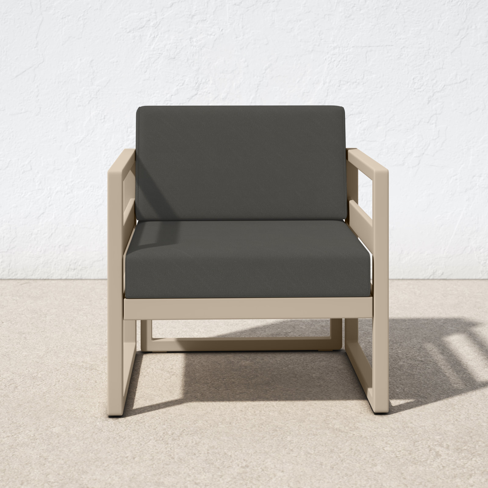 Lane Outdoor Lounge Chair, Taupe, Charcoal
