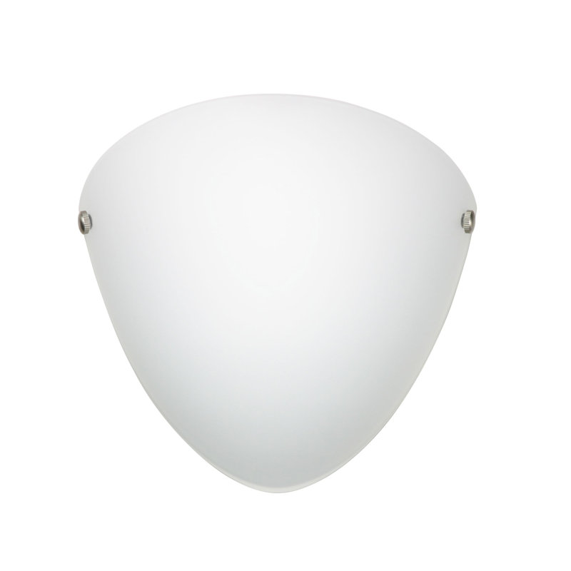 Plafonnier encastré 1 lumière Braxton, Nickel satiné, Opale matte, Incandescent
